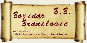 Božidar Branilović vizit kartica